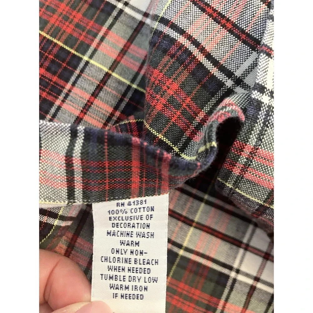 Polo by Ralph Lauren Oxford Men's Large Classic Fit Button Down Tartan Red Green